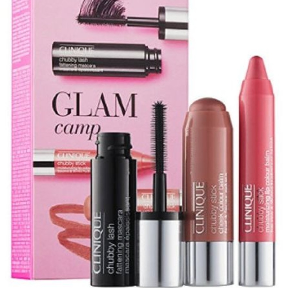 NEW Clinique Glam Camp 3 Piece Set New In Box